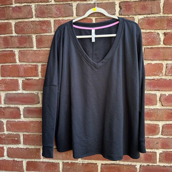 Sleep by Cacique Women's V-Neck Drop Shoulder Lounge sweatshirt Size 22/24 NEW - Picture 1 of 5